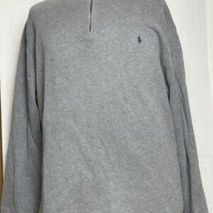 Polo Ralph Lauren gray 1/4 zip mock neck pullover sweater men's size XL